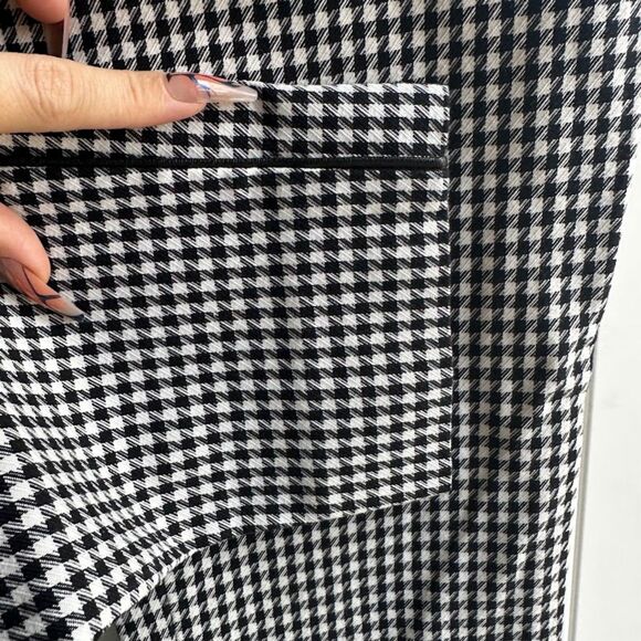 Banana Republic Sloane Houndstooth Slim Pant with Leather Trim size 2 - Picture 3 of 11